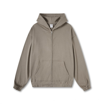 Hoodie de zíper masculino casual solto premium